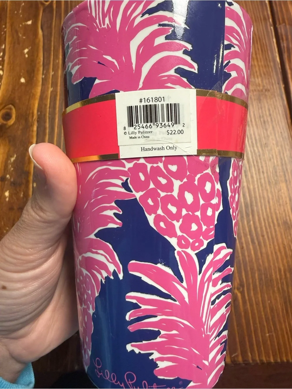 NWT- Lilly Pulitzer Double Wall Lined Ceramic travel coffee mug